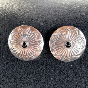 Onyx & Sterling Silver Earrings